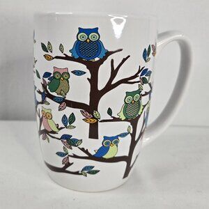 Owls in Trees Oversized Coffee Tea Mug Group of Owls Formation Brand 16 oz